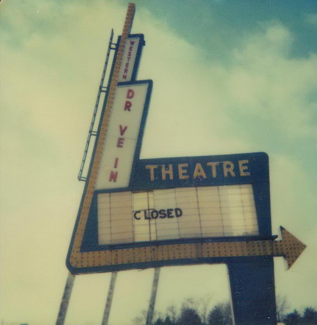 Western Drive-In - Old Photo Of Marquee (newer photo)